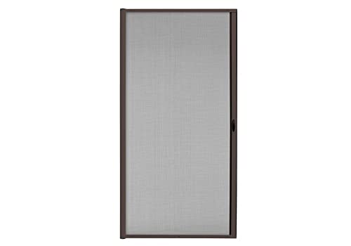 jarolift 3 en 1 Puerta corredera Mosquitera - Zanzara Mosquitera para Puertas, Marco de Aluminio 125 x 220 cm, Marrón