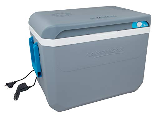 Campingaz Powerbox Plus 36L, Nevera portatil eléctrica de 12 V y 230 V, Espacio para 10 Botellas de 1,5 l, Nevera termoeléctrica para el Coche y acampadas, con protección UV, Capacidad de 36 litros