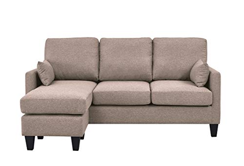 Astan Hogar Sofá Cama 3 Plazas con Chaise Longe, Tapizado Tela, Modelo Lena AH-AR40700AR