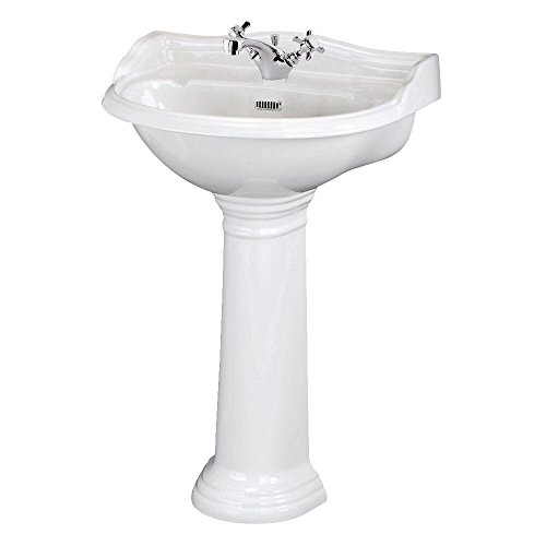 Lavabo con Columna en Cerámica en Estilo Moderno 610mm