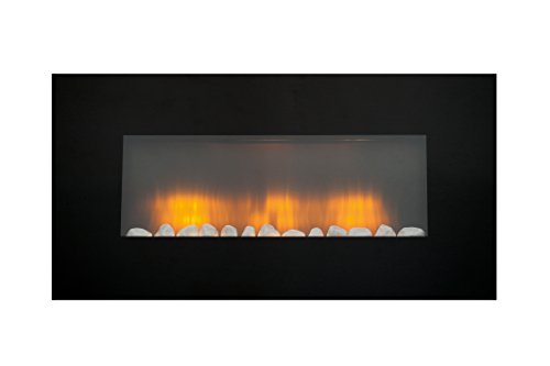 Classic Fire AJ15-S Vancouver - Calefactor de Pared con Efecto Chimenea, Mando a Distancia, 2000 W, Negro, 105,5 cm