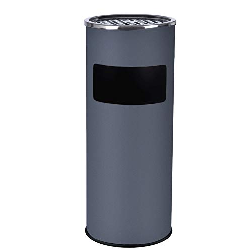 SONGMICS 30 L Cubo de Basura de Acero Inoxidable Cenicero Basurero Color Gris LTB17G
