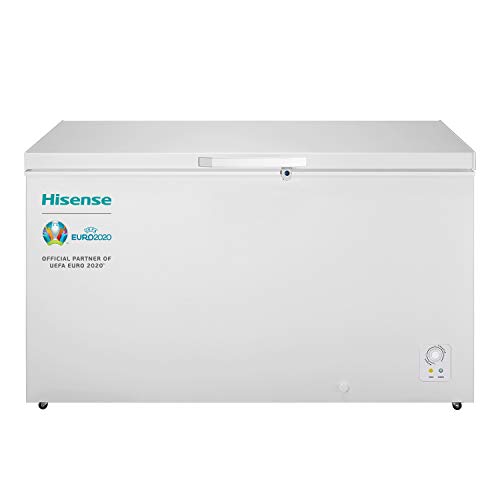 Hisense FT546D4AW1 - Arcón Congelador Horizontal, Capacidad Neta 420 L con 85 cm Alto, Función Dual Convertible en Modo Frigorífico, Cesta con Asa, Bajo Nivel Sonoro, Color Blanco