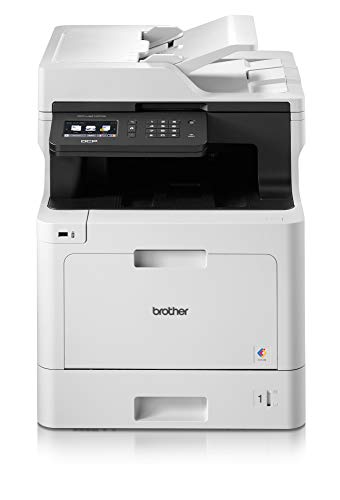 Brother DCP-L8410CDW -Impresora multifunción láser Color Profesional 3 en 1 (impresión, Copia y escaneado, Alta Velocidad, WiFi, impresión a Doble Cara, LCD), Blanco