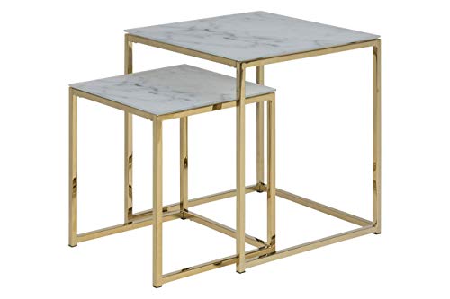 Amazon Brand - Movian Rom - Mesa de centro, 45 x 45 x 50 cm, blanco