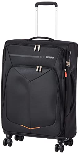 American Tourister Spinner, Spinner L EXP (79 cm - 109.5/119 L), Negro (Black)
