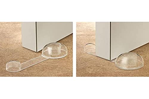 INOFIX 2760B123 - Retenedor de Puerta Flexible y Adhesivo, Transparente, 27 x 40 x 108 mm
