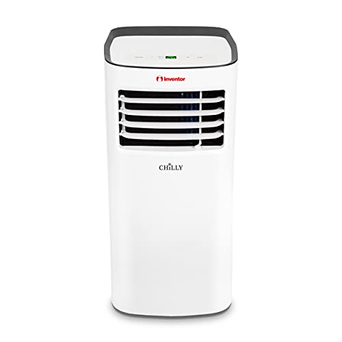 Inventor Chilly, Aire Acondicionado Portátil R290 de 2270 frigorías - 9000BTU/h, 3 modos en 1 (Refrigeración, Deshumidificación, Ventilación), Mando a Distancia - 2 años de garantía