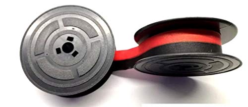 Cinta de máquina de escribir Olivetti Lettera 22, 25 y 35 y otras, en negro y rojo, de tela, 2 bobinas