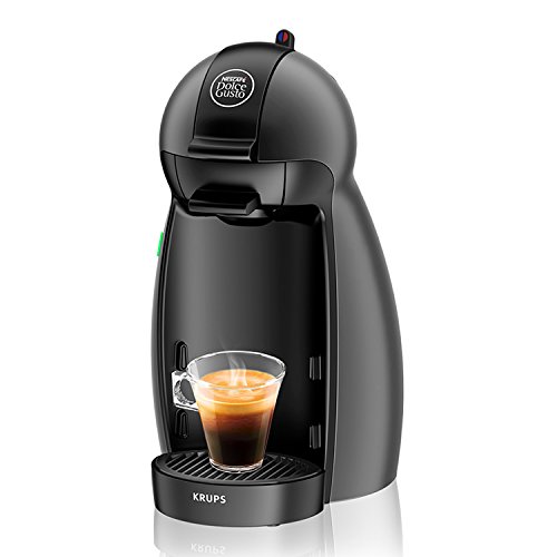 Krups Piccolo KP100B - Cafetera Nestlé Dolce Gusto de 15 bares de presión y 1500 W de potencia con depósito de 0.6 L, color Negro (antracita)
