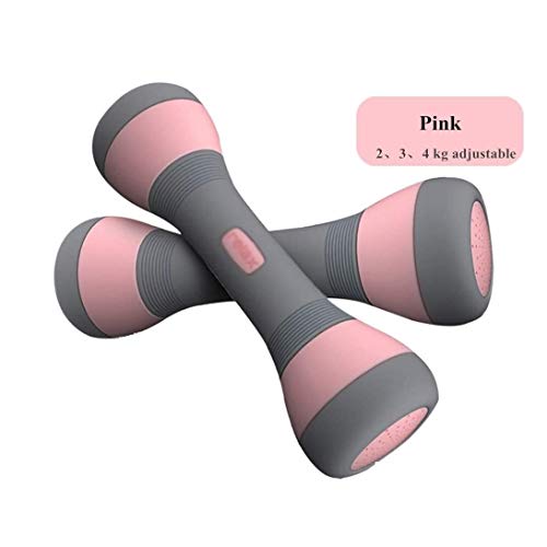 GAOTTINGSD Banco de Mancuerna Portátiles Pesas Fitness 2 3 4 Kg Pesos Ajustables Dumbells for Las Mujeres Adulto del niño de Pesas constructivos del Cuerpo Ejercicios de Pilates