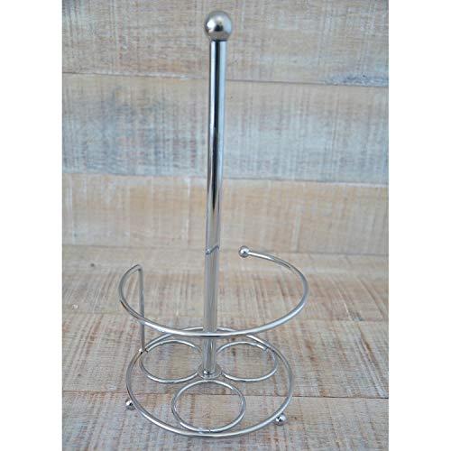 Portarrollos Papel Cocina Vertical, de Acero Inoxidable. Diseño Moderno, con Estilo Original (31cm X 15cm) - Hogar y Más