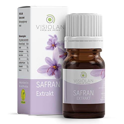 VISIOLAN – Extracto de Azafrán 15ml – Gotas de Azafrán puras, Extracto Líquido Concentrado, Azafrán de campos propios, Ingredientes sin aditivos químicos