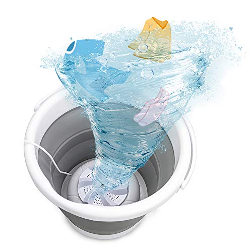 Mini lavadora, tina de lavandería plegable Taiso, lavadora de turbina ultrasónica con puerto USB, lavadora portátil para bebés para apartamentos de viaje, dormitorios, calcetines, ropa interior