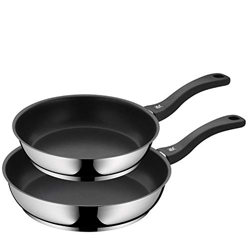 WMF Set de dos sartenes Devil 24 cm y 28 cm, con antiadherente para todo tipo de cocinas incluido inducción, aluminio fundido