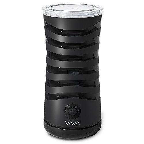 VAVA Espumador de Leche Electrico 240ml Acero inoxidable Espuma Leche Caliente/Frío, 4 Funciones de ajuste, Apagamiento Automático Control de temperatura Strix Recubrimiento Antiadherente Espuma Rica