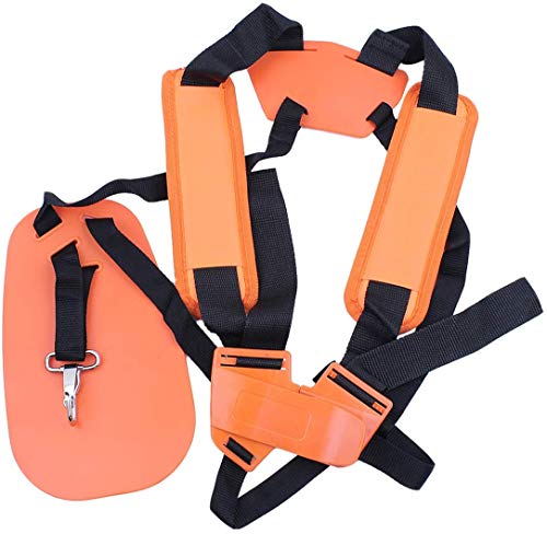 YUET Arnes Desbrozadora Stihl - Arnés Desbrozadora Doble Hombro con Correa de Nylon Adjuestable para Desbrozadora o Gardenning (para Stihl FS, Serie KM), Naranja