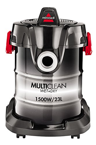 Bissell MultiClean W&D Drum - Limpiador Aspirador, 1500 W, 85 Decibelios, 23 L, color Negro/ Blanco