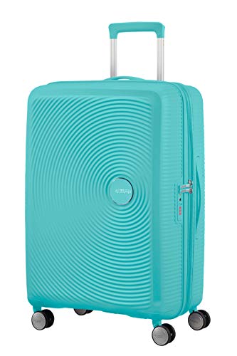American Tourister Soundbox Spinner - Maletas Ampliable, Equipaje Unisex Adulto, Azul (poolside Blue), M 67 Cm 81 L